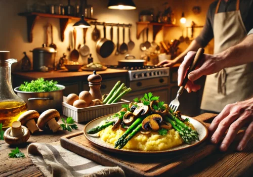 פולנטה פטריות ואספרגוס מדהימה: מתכון אגדי שממכר את כולם