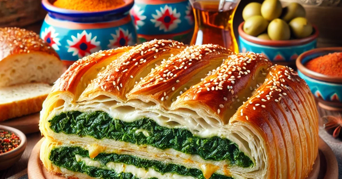 בורקס מים טורקי עם תרד וגבינות: מנה מדהימה וממכרת