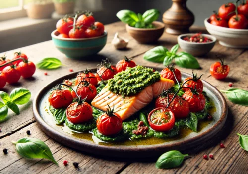 סלמון עם פסטו ועגבניות שרי: המתכון שיעיף לכם את הטעם!