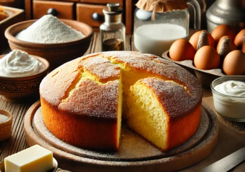 עוגת שמנת חמוצה אפויה ובחושה של פעם