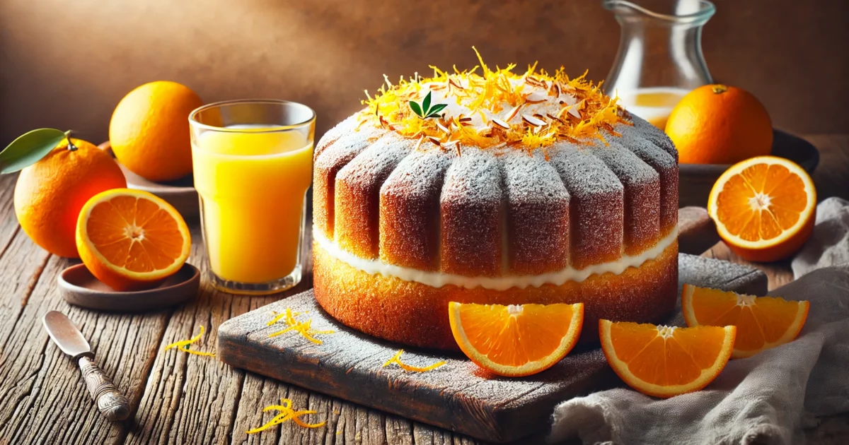 עוגת תפוזים וקוקוס גבוהה בטעם מעלף