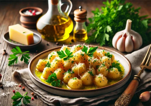 ניוקי ברוטב שמן זית ושום כמו במסעדה איטלקית