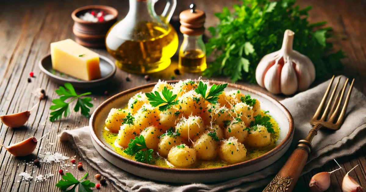 ניוקי ברוטב שמן זית ושום כמו במסעדה איטלקית