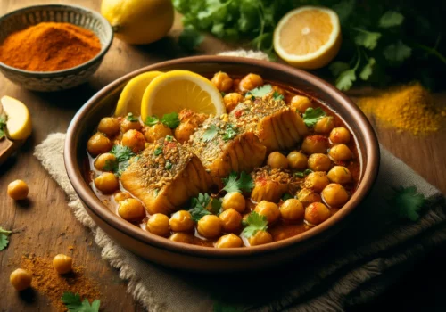 דג מרוקאי עם חומוס ללא עגבניות (טעם אלוהי!)