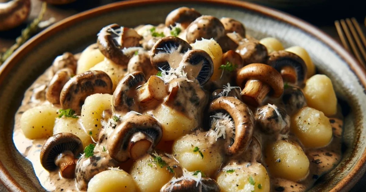 רוטב לניוקי עם בסיס שמנת ופטריות