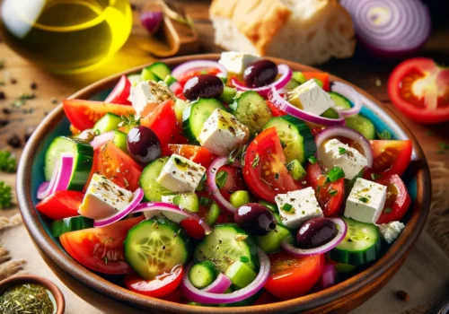 התמונה של הסלט היווני האמיתי שהכנו עבורכם