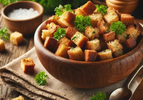 קרוטונים ביתיים מקמח כוסמין למרק או לסלט – המתכון הכי טעים שיש