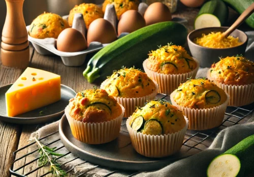 מאפינס קישואים וגבינה מלוח - הנשנוש המושלם לכל שעה