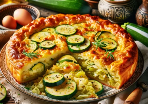 פשטידת כרוב הונגרית עם גבינות וקישואים ללא קמח (מתכון קל ומדהים!)