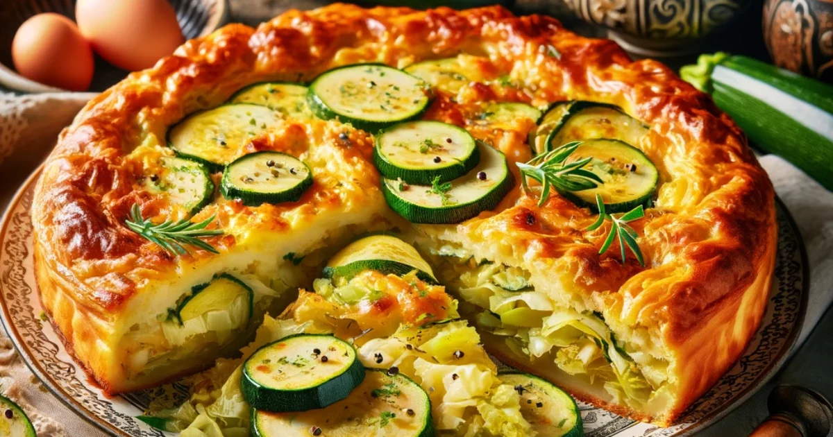 פשטידת כרוב הונגרית עם גבינות וקישואים ללא קמח (מתכון קל ומדהים!)