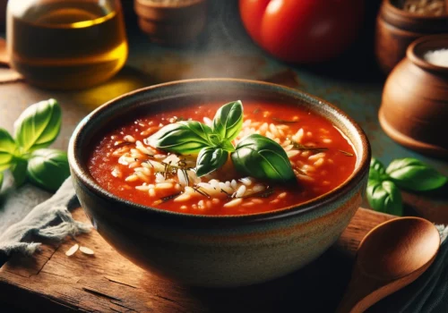 מרק עגבניות ואורז סמיך של סבתא