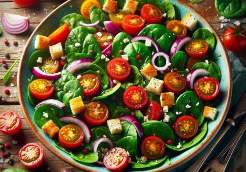 סלט תרד ועגבניות שרי