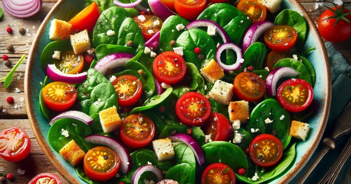 סלט תרד ועגבניות שרי