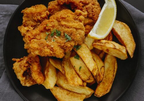 מוח מטוגן בפירורי לחם קריספיים