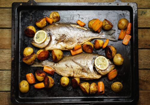 דג מושט בתנור