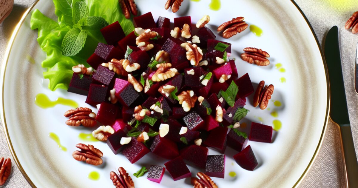 סלט סלק מבושל עם אגוזים שישדרג כל שולחן